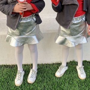 Silver Metallic Skirt
